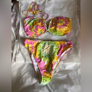 Floral Bikini Top and Bottom